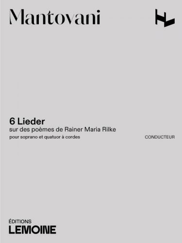 copertina Lieder sur des Po�mes de Rilke (6) Editions Henry Lemoine