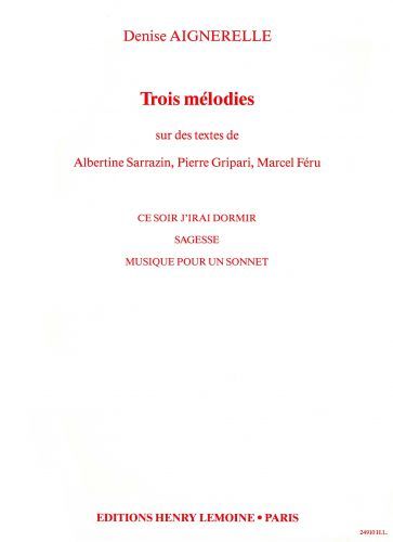 copertina M�lodies (3) Editions Henry Lemoine
