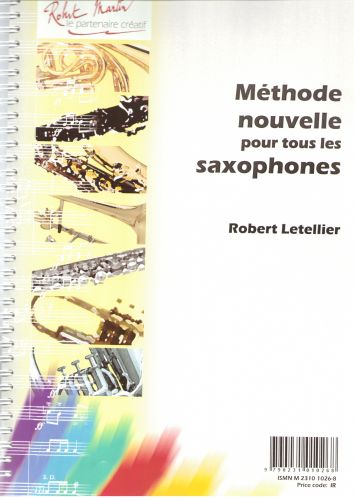 copertina Mthode Nouvelle Pour Tous les Saxophones, Avec Tablature Robert Martin