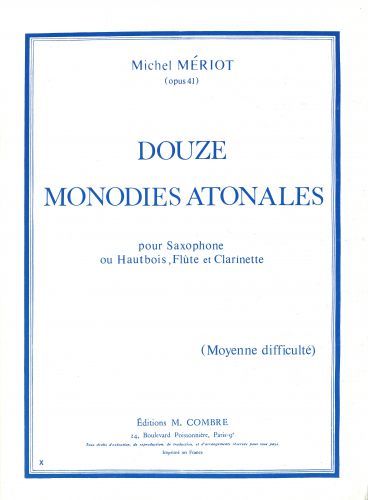 copertina Monodies atonales (12) Combre