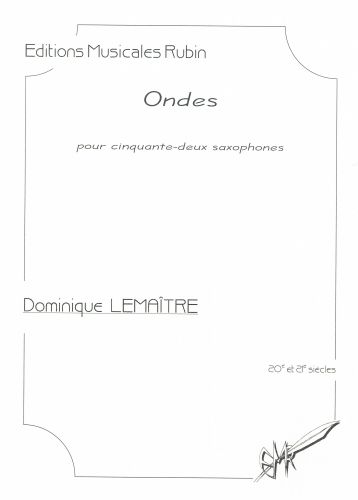 copertina ONDES pour grand ensemble de saxophones Martin Musique