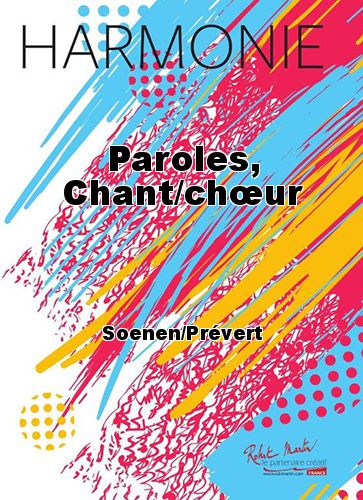 copertina Paroles, Chant/chur Robert Martin