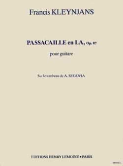 copertina Passacaille op.87 Editions Henry Lemoine