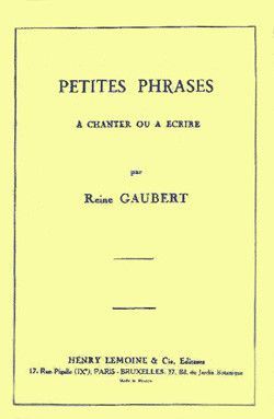 copertina Petites phrases  chanter ou  crire (150) Editions Henry Lemoine