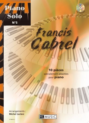 copertina Piano solo n�5 : Francis Cabrel Editions Henry Lemoine