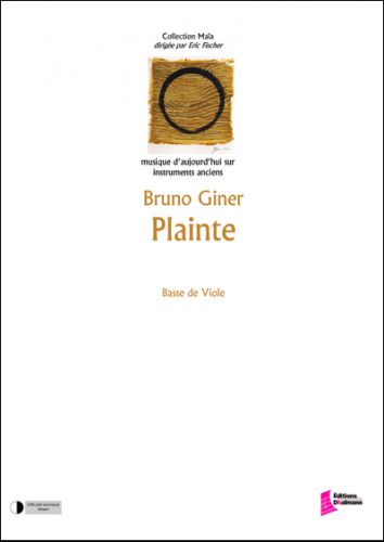 copertina Plainte pour basse de viole Dhalmann