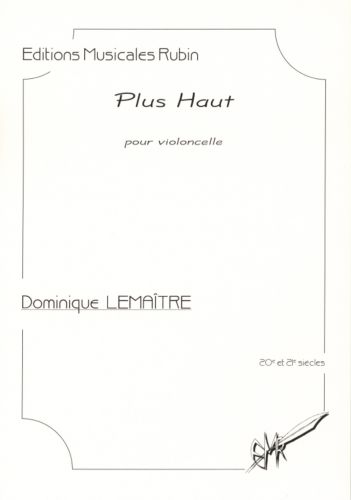 copertina Plus Haut pour violoncelle Rubin