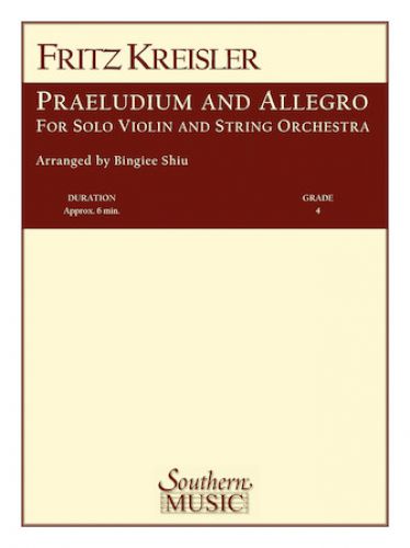 copertina Praeludium And Allegro Southern Music Company