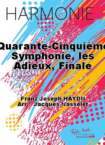 copertina Quarante-Cinquime Symphonie, les Adieux, Finale Robert Martin