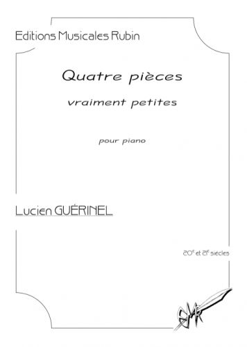copertina QUATRE PICES VRAIMENT PETITES pour piano Rubin
