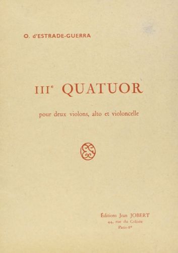 copertina Quatuor � cordes n�3 Jobert