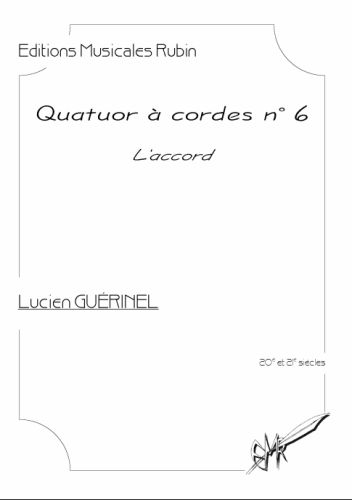 copertina Quatuor à cordes n°6 "L'accord" Rubin