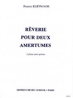 copertina Rverie pour 2 amertumes Editions Henry Lemoine