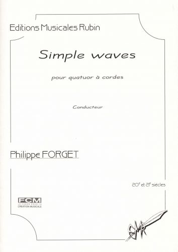 copertina Simple waves pour quatuor  cordes Rubin