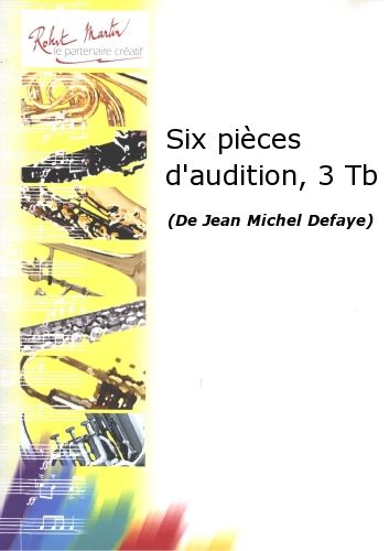 copertina SIX Pices d'Audition, 3 Trombones Robert Martin