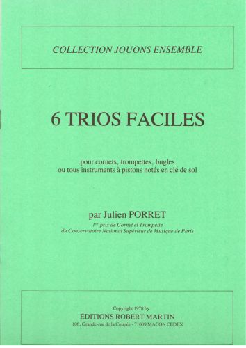 copertina SIX Trios Faciles Editions Robert Martin