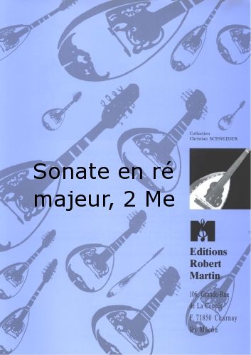 copertina Sonate En R Majeur, 2 Mandolines Editions Robert Martin