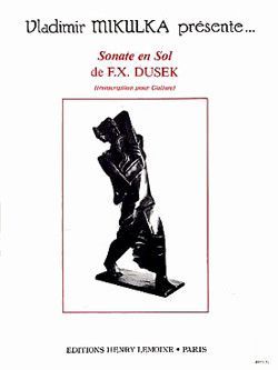 copertina Sonate en Sol maj. Editions Henry Lemoine