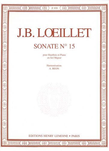 copertina Sonate en Sol maj. Editions Henry Lemoine