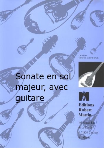 copertina Sonate En Sol Majeur, Avec Guitare Editions Robert Martin