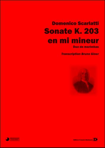 copertina Sonate K. 203 en mi mineur Dhalmann