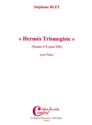 copertina Sonate n�8 Op.200 Herm�s Trimegiste (fac-simile) Combre