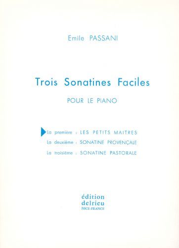 copertina Sonatine n�1 Les petits ma�tres Delrieu