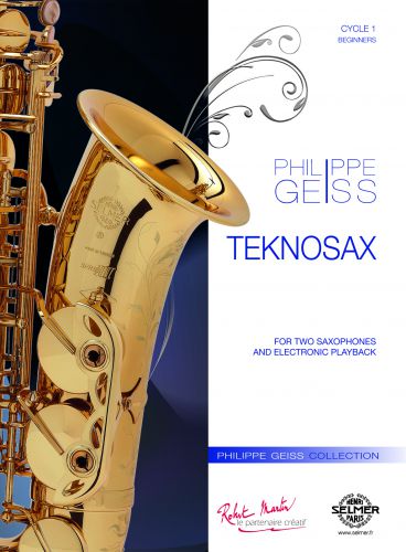 copertina TEKNOSAX pour 2 SAXOPHONES & ELECTRONIC PLAYBACK Robert Martin