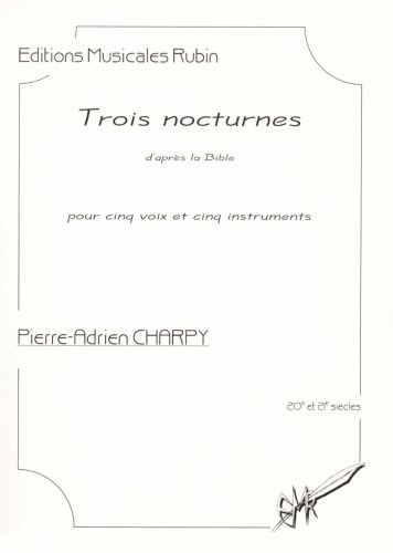copertina Trois nocturnes pour cinq voix et cinq instruments Rubin