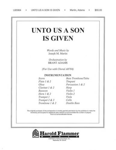 copertina Unto Us a Son Is Given Shawnee Press