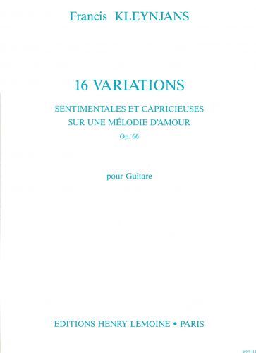 copertina Variations sentimentales et capricieuses Op.66 Editions Henry Lemoine