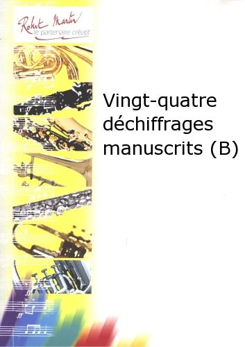 copertina Vingt-Quatre Dchiffrages Manuscrits (B) Robert Martin