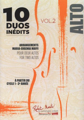 couverture 10 DUOS INEDITS VOL 2 pour 2 VIOLONS ALTOS Editions Robert Martin