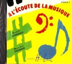 couverture A l'�coute de la musique Cycle 1 CD seul Editions Henry Lemoine