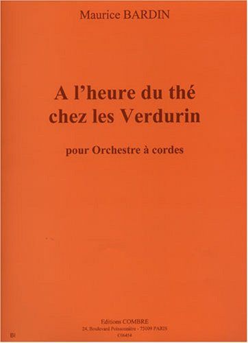 couverture A l'heure du th chez les Verdurin Combre