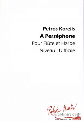 couverture A PERSEPHONE pour KORELIS PETROS Robert Martin