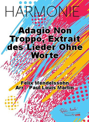 couverture Adagio Non Troppo, Extrait des Lieder Ohne Worte Robert Martin