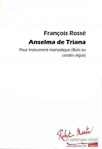 couverture ANSELMA DE TRIANA Editions Robert Martin