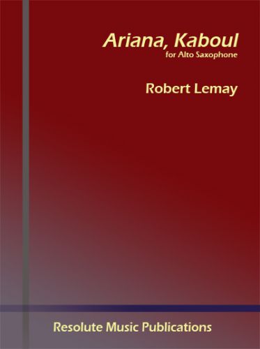 couverture ARIANA KABOUL pour ALTO saxophone Resolute Music Publication