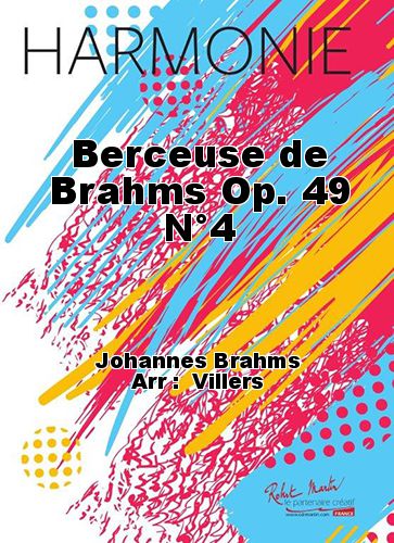 couverture Berceuse de Brahms Op. 49 N°4 Robert Martin