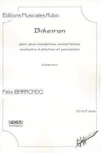 couverture Bikeran pour deux mandolines concertantes, percussion et orchestre  plectres Rubin