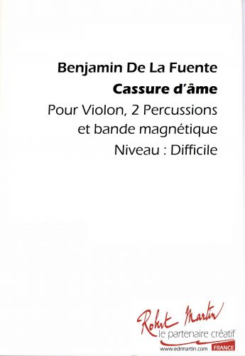 couverture Cassure d'ame Editions Robert Martin