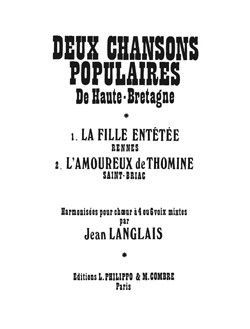 couverture Chansons populaires de Haute-Bretagne (2) Combre
