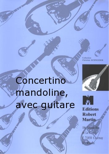 couverture Concertino Mandoline, Avec Guitare Robert Martin