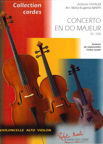 couverture Concerto En Do Majeur Rv 398 Pour Six Violoncelle Editions Robert Martin