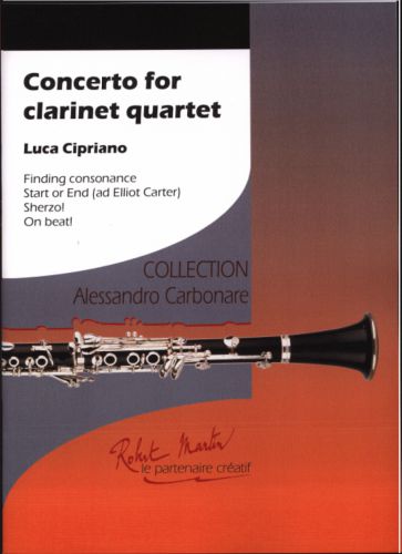 couverture CONCERTO FOR CLARINET QUARTET Editions Robert Martin