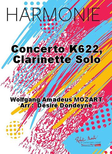 couverture Concerto K622, Clarinette Solo Robert Martin