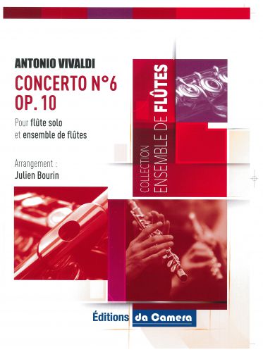 couverture CONCERTO N.6 OP.10 pour  Flute solo et ensemble de flutes DA CAMERA