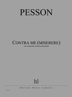 couverture Contra me (miserere) Editions Henry Lemoine