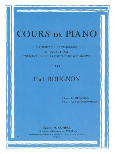 couverture Cours de piano Livre 1 Le M�canisme Combre